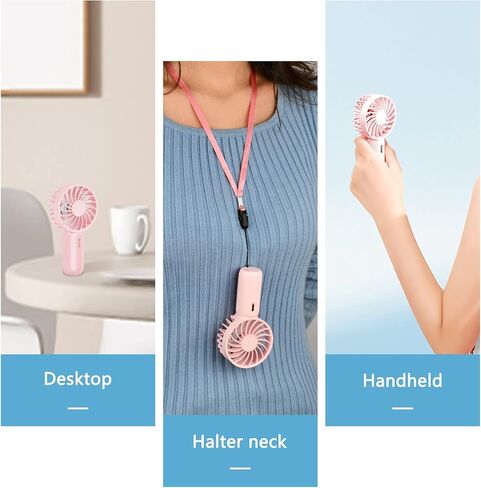 Handheld Fan, USB Rechargeable Personal Portable Fan with 3 Speeds, Super Mini Size (6.1 * 3.1 * 1.15cm) for Kids, Outdoors, Home, Office, School, Travel （Green） in Saudi Arabia