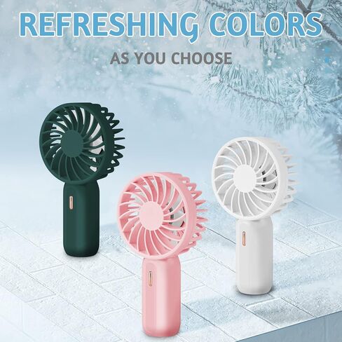 Handheld Fan, USB Rechargeable Personal Portable Fan with 3 Speeds, Super Mini Size (6.1 * 3.1 * 1.15cm) for Kids, Outdoors, Home, Office, School, Travel （Green） in Saudi Arabia
