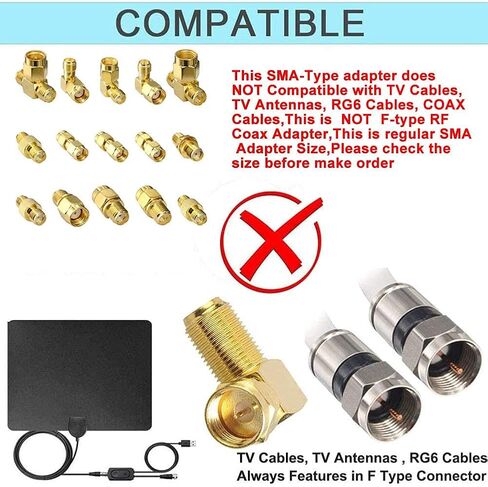 مجموعة Onelinkmore SMA هوائي موصل FPV 15 محول SMA RP SMA ذكر وأنثى RF Coax Coupling Nut Barrel Connector Converter لهوائي WiFi / طائرة بدون طيار FPV / كابل تمديد in Kuwait