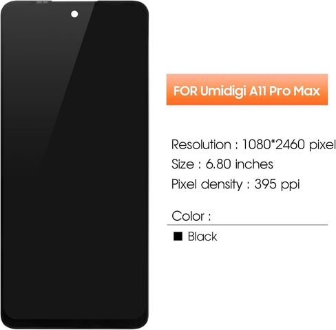 شاشة بديلة لشاشة UMIDIGI A11 Pro Max لشاشة UMI A11 Pro Max LCD Bison 2 أجزاء إصلاح مجموعة التحويل الرقمي التي تعمل باللمس (أسود) in Saudi Arabia