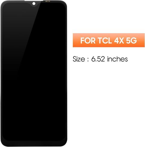شاشة لـ TCL 4X 5G قطع غيار للشاشة لشاشة TCL T601DL CD 4X 5G قطع غيار محول الأرقام الجمعية التي تعمل باللمس (أسود) in Saudi Arabia