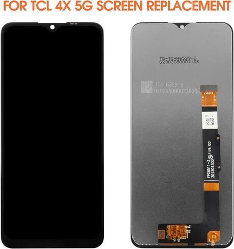 شاشة لـ TCL 4X 5G قطع غيار للشاشة لشاشة TCL T601DL CD 4X 5G قطع غيار محول الأرقام الجمعية التي تعمل باللمس (أسود) in Saudi Arabia