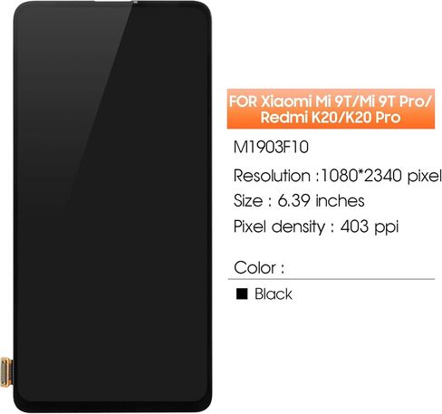 OLED Screen for Xiaomi Mi 9T Screen Replacement for Xiaomi Mi 9T Pro LCD Screen for Redmi K20 Touch Display Digitizer Assembly for Redmi K20 Pro Repair Parts（with Figerprint Function） in Saudi Arabia