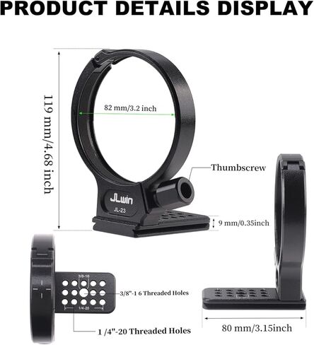حامل دعم حلقي لطوق العدسة متوافق مع Sigma 100-400mm f/5-6.3 DG DN OS (E/L Mount وSigma 105mm f/1.4 DG HSM Art Lens، مدمج مع لوحة من النوع Arca Swiss in Kuwait