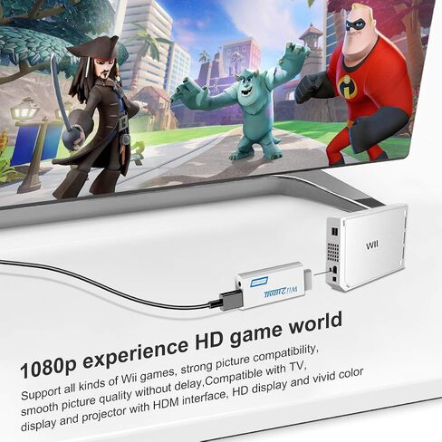 اكس اس ام دوم محول HDMI من وي الى محول HDMI 1080 بكسل مخرج فيديو 3.5 ملم - يدعم جميع اوضاع عرض وي (ابيض) in Saudi Arabia
