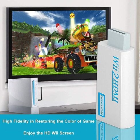 اكس اس ام دوم محول HDMI من وي الى محول HDMI 1080 بكسل مخرج فيديو 3.5 ملم - يدعم جميع اوضاع عرض وي (ابيض) in Saudi Arabia