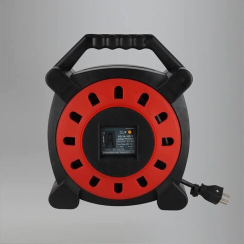بكرة سلك تمديد COMBOWIN بمنفذين مقبس USB واحد من النوع A نوع C 50Ft 16AWG/3 بكرة سلك مفتوحة شديدة التحمل in Saudi Arabia