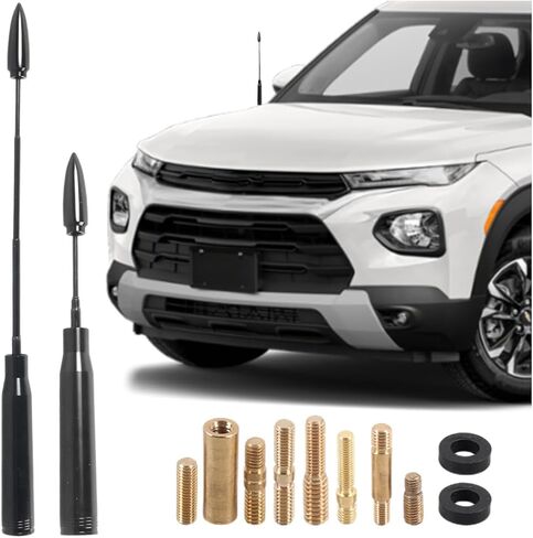 zipelo Short Antenna, 5.5 Inch Car Antenna Heavy Duty Replacement, Universal Car Accessories Exterior, Auto Radio AM/FM Reception Retractable Antenna Compatible with Most Trucks, Pickup, SUV in Saudi Arabia