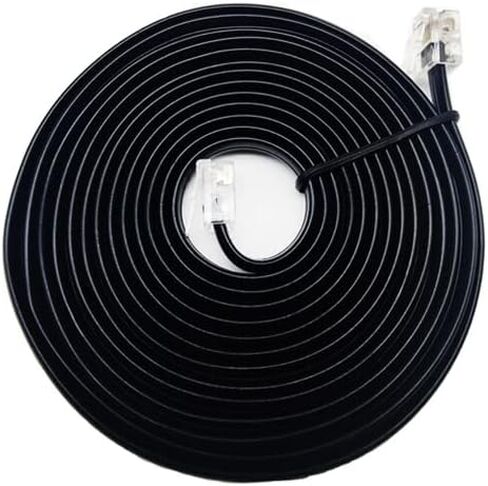 SINCODA 2 Pack Telephone Extension Cord 8 Feet,with Standard RJ12 Plug and 1 in-Line Couplers and 20 Cable Clip Holders for Easy Wiring Management in Kuwait