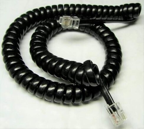 RCA-4Line-Phone-Black-9Foot-Handset-Cord - 13 inches Long / 9 Foot When Stretched in Saudi Arabia