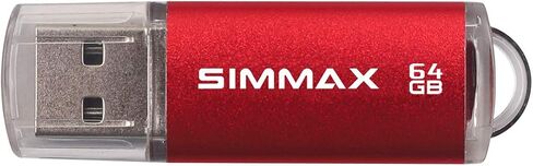 محرك فلاش SIMMAX 2 حزمة 64 جيجابايت USB 2.0 محركات أقراص فلاش محرك الإبهام محرك أقراص القلم مع مؤشر LED (أحمر أرجواني) in Kuwait