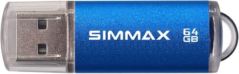 محرك فلاش SIMMAX 2 حزمة 64 جيجابايت USB 2.0 محركات أقراص فلاش محرك الإبهام محرك أقراص القلم مع مؤشر LED (أحمر أرجواني) in Kuwait