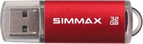 محرك فلاش SIMMAX 2 حزمة 64 جيجابايت USB 2.0 محركات أقراص فلاش محرك الإبهام محرك أقراص القلم مع مؤشر LED (أحمر أرجواني) in Kuwait
