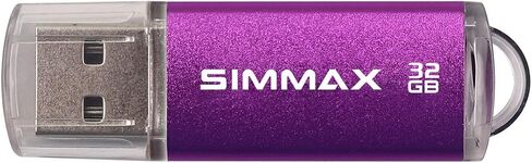 محرك فلاش SIMMAX 2 حزمة 64 جيجابايت USB 2.0 محركات أقراص فلاش محرك الإبهام محرك أقراص القلم مع مؤشر LED (أحمر أرجواني) in Kuwait