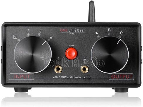 صندوق مختار الصوت Douk Audio Nobsound Little Bear MC403 Mini 4-IN-3-Out 3 صندوق مختار الصوت 3.5 مم / RCA/مكبر صوت / مكبر صوت مختار مربع مقسم بلوتوث 4.0 preamp السلبي (3.5 مم وRCA وBT) in Saudi Arabia