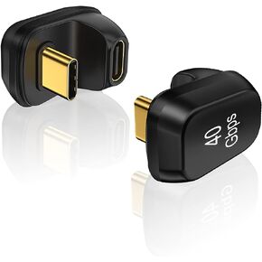 ارمي محول USB C على شكل حرف U (عبوتان)، موسع بزاوية 180 درجة من النوع C ذكر الى انثى يدعم نقل البيانات 40Gbps وشحن سريع 100 واط لجهاز سويتش وماك بوك برو واير واللابتوب والتابلت والموبايلات in Kuwait