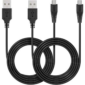 كابلات PChero Micro USB 2 حزم، 5 أقدام USB 2.0 A ذكر إلى Micro B مزامنة بيانات كابلات محول أسلاك للهواتف Android والأجهزة اللوحية الجدار واتصال شاحن السيارة in Kuwait
