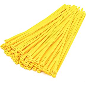 100 PCS 8 inch Cable Zip Ties Heavy Duty, 120 lbs Tensile Strength, Self-Locking Premium Plastic Cable Wire Ties for Indoor and Outdoor (Red)