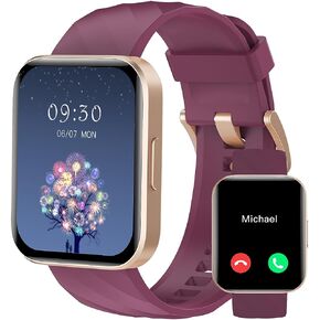 RUIMEN Smart Watches for Men Women, Bluetooth Calls, Fitness Tracker Black | for iPhone/Android Phones, 1.85" HD, Heart Rate Monitor Sleep Tracker, Step Calories Counter, 100+ Sports Types, Waterproof in Kuwait