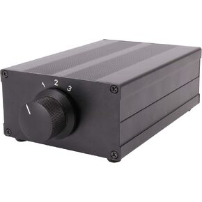 GD-PARTS 3 in 1 Output RCA Switch Box 3:1 Stereo Audio Signal Sources Selector Splitter Box Switcher Hand Made (Black) in Kuwait