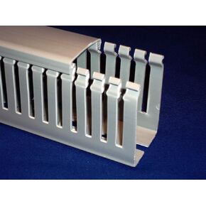 Machine-Pro Products 1 1/2 x 2-Inch Open Slot Finger Wiring Cable Raceway Duct with Cover, 2 Meter - Gray in Saudi Arabia