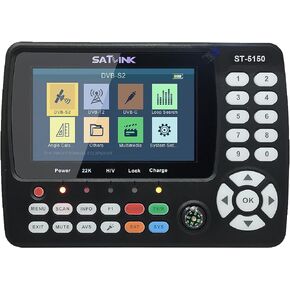 ERYUE مكتشف الأقمار الصناعية، ST-5150 DVB-S2/T2/C كومبو HD مكتشف إشارة الأقمار الصناعية الرقمية المحمولة إشارة الأقمار الصناعية مكتشف الأقمار الصناعية H.265 HEVC MPEG-4 4.3 بوصة TFT LCD الولايات المتحدة التوصيل in Kuwait