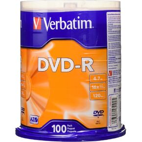 Verbatim® DVD-R Recordable Disc DISC,DVD-R,4.7GB,100PK,SR (Pack of 2) in Saudi Arabia