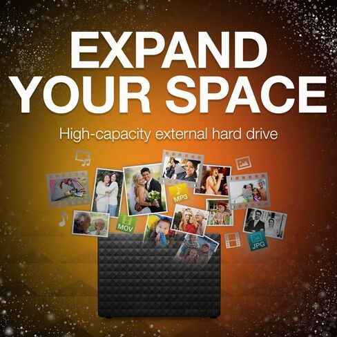 Seagate Expansion Desktop 10TB External Hard Drive HDD - USB 3.0 for PC & Laptop, 1-Year Rescue Service (STEB10000400), Black in Saudi Arabia