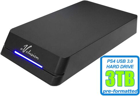 Avolusion HDDGear Pro 3TB (3000GB) 7200RPM 64MB Cache USB 3.0 External Gaming Hard Drive (Designed for PS4 Pro, Slim, Original) - 2 Year Warranty in Saudi Arabia