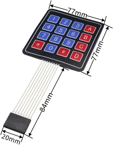 SazkJere 8 قطعة 4x4 لوحة المفاتيح 16 مفتاح مصفوفة غشاء التبديل 8pin لوحة المفاتيح لاردوينو متحكم in Kuwait