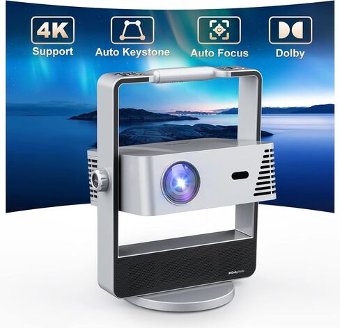 Outdoor Projector, Artlii Rubicon 4K Projector, Auto Focus & Keystone, Dolby Audio, Anti-Direct Eye Protection, 2x10W Speakers with Bass Effect, 5G WiFi/Bluetooth/USB/HDMI in Kuwait