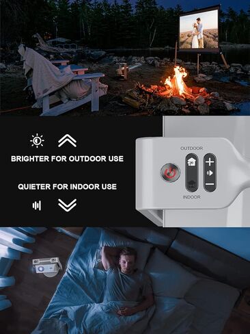 Outdoor Projector, Artlii Rubicon 4K Projector, Auto Focus & Keystone, Dolby Audio, Anti-Direct Eye Protection, 2x10W Speakers with Bass Effect, 5G WiFi/Bluetooth/USB/HDMI in Kuwait