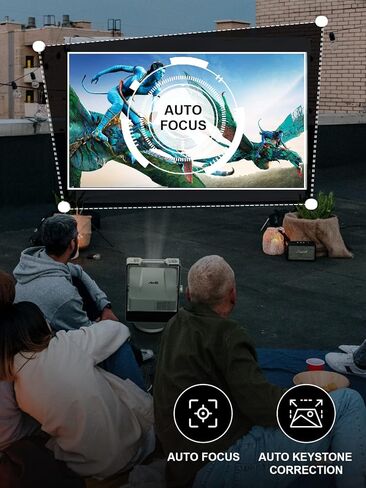 Outdoor Projector, Artlii Rubicon 4K Projector, Auto Focus & Keystone, Dolby Audio, Anti-Direct Eye Protection, 2x10W Speakers with Bass Effect, 5G WiFi/Bluetooth/USB/HDMI in Kuwait