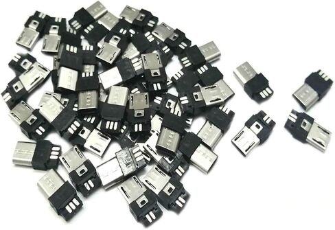 20 قطعة USB نوع B معيار مايكرو منفذ ذكر لحام مقبس مقبس توصيل توصيل توصيل لوحة لحام لدي USB إمداد الطاقة ميكرو يو إس بي 5 دبوس B ذكر موصل in Saudi Arabia