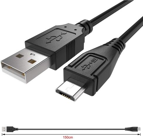 كابلات PChero Micro USB 2 حزم، 5 أقدام USB 2.0 A ذكر إلى Micro B مزامنة بيانات كابلات محول أسلاك للهواتف Android والأجهزة اللوحية الجدار واتصال شاحن السيارة in Kuwait