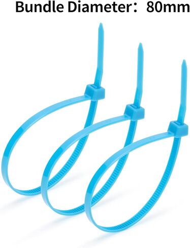 100 PCS 8 inch Cable Zip Ties Heavy Duty, 120 lbs Tensile Strength, Self-Locking Premium Plastic Cable Wire Ties for Indoor and Outdoor (Red) in Kuwait