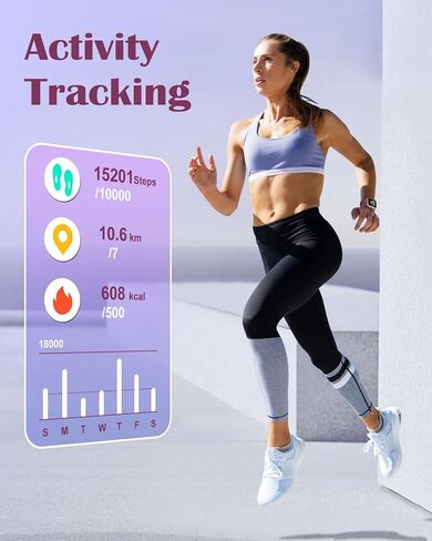 RUIMEN Smart Watches for Men Women, Bluetooth Calls, Fitness Tracker Black | for iPhone/Android Phones, 1.85" HD, Heart Rate Monitor Sleep Tracker, Step Calories Counter, 100+ Sports Types, Waterproof in Kuwait