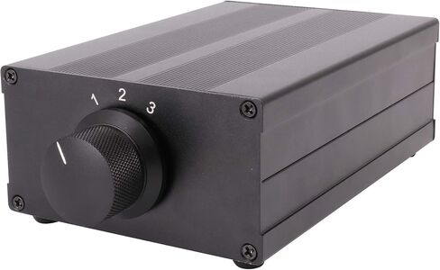 GD-PARTS 3 in 1 Output RCA Switch Box 3:1 Stereo Audio Signal Sources Selector Splitter Box Switcher Hand Made (Black) in Kuwait