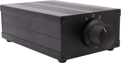 GD-PARTS 3 in 1 Output RCA Switch Box 3:1 Stereo Audio Signal Sources Selector Splitter Box Switcher Hand Made (Black) in Kuwait