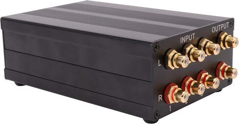 GD-PARTS 3 in 1 Output RCA Switch Box 3:1 Stereo Audio Signal Sources Selector Splitter Box Switcher Hand Made (Black) in Kuwait