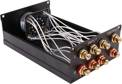 GD-PARTS 3 in 1 Output RCA Switch Box 3:1 Stereo Audio Signal Sources Selector Splitter Box Switcher Hand Made (Black) in Kuwait