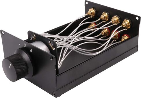 GD-PARTS 3 in 1 Output RCA Switch Box 3:1 Stereo Audio Signal Sources Selector Splitter Box Switcher Hand Made (Black) in Kuwait