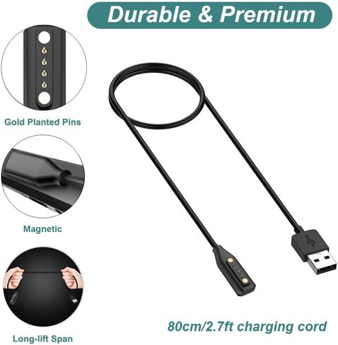 كيس سمارت شاحن لاطارات بوز التو/روندو/سوبرانو/تينور، كابل شحن USB مغناطيسي بديل لنظارات بوز فريمز الصوتية (قطعتين) in Saudi Arabia