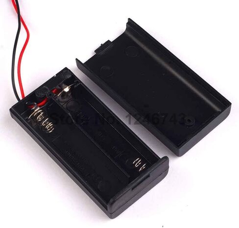 لوازم المعدات الكهربائية من Davitu - قطعة واحدة من علبة صندوق حامل البطارية 2X AA 3V مع غطاء in Kuwait