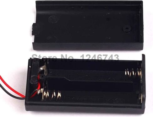 لوازم المعدات الكهربائية من Davitu - قطعة واحدة من علبة صندوق حامل البطارية 2X AA 3V مع غطاء in Kuwait