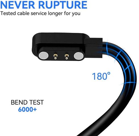 كيبل شحن للساعة الذكية من مييكيو بي، كيبل شحن USB مغناطيسي شامل للساعة الذكية/متعقب اللياقة البدنية 4 دبابيس، مسافة دبوس الاتصال 7.62 ملم in Kuwait
