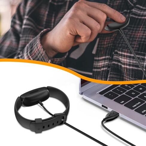 كابل شاحن Hianjoo مكون من قطعتين متوافق مع Fit bit Ace 3/ Inspire 2 (ليس من أجل Inspire/Inspire HR)، محول كابل شحن USB بديل بطول 100 سم متوافق مع Ace 3/ Inspire 2 Smartwatch in Kuwait