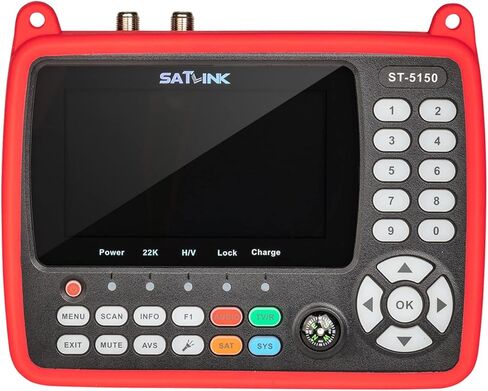 ERYUE مكتشف الأقمار الصناعية، ST-5150 DVB-S2/T2/C كومبو HD مكتشف إشارة الأقمار الصناعية الرقمية المحمولة إشارة الأقمار الصناعية مكتشف الأقمار الصناعية H.265 HEVC MPEG-4 4.3 بوصة TFT LCD الولايات المتحدة التوصيل in Kuwait