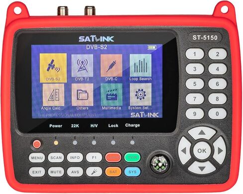 ERYUE مكتشف الأقمار الصناعية، ST-5150 DVB-S2/T2/C كومبو HD مكتشف إشارة الأقمار الصناعية الرقمية المحمولة إشارة الأقمار الصناعية مكتشف الأقمار الصناعية H.265 HEVC MPEG-4 4.3 بوصة TFT LCD الولايات المتحدة التوصيل in Kuwait