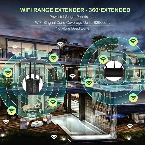 2023 ترقية AC1200M، معزز إشارة موسعات WiFi للمنزل، غطاء طويل المدى يصل إلى 8000sq مكرر واي فاي مزدوج النطاق، مع وضع نقطة الوصول إلى منفذ إيثرنت in Kuwait